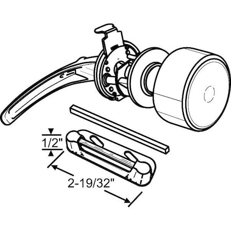 Strybuc Knob Latch Set Aluminum 17-52